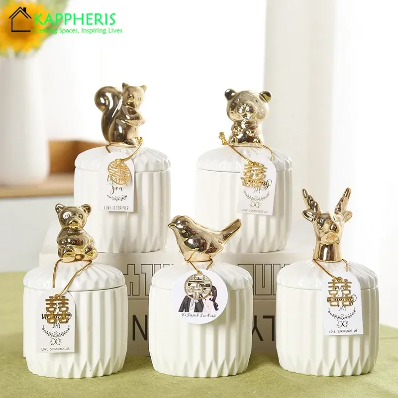 Candle Making Supplies Jars - Frascos de vela de cerámica blanca