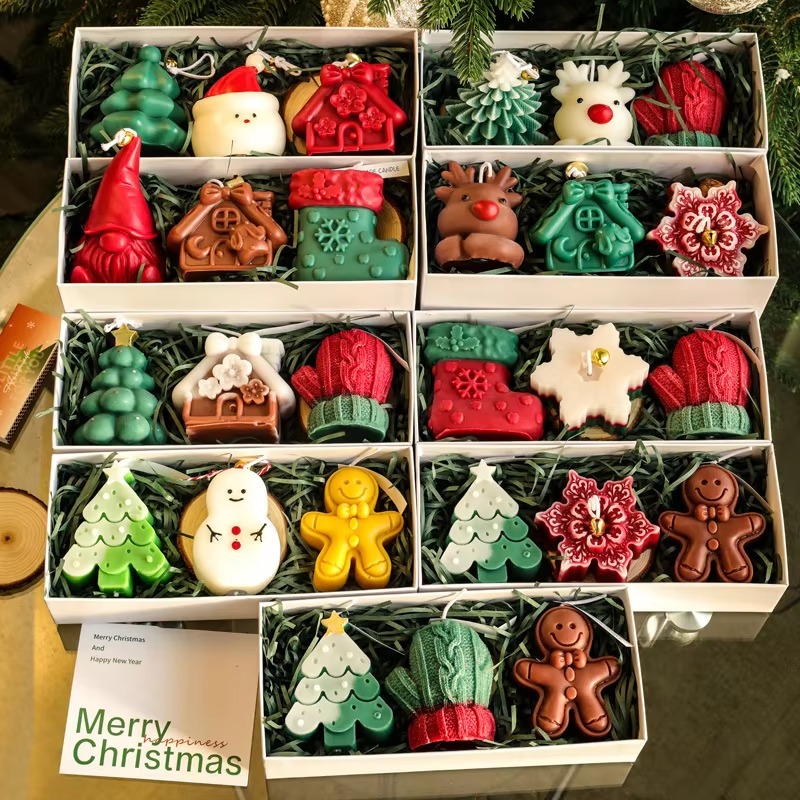 Candle Souvenir - Juego de 3 Velas Aromáticas Navideñas