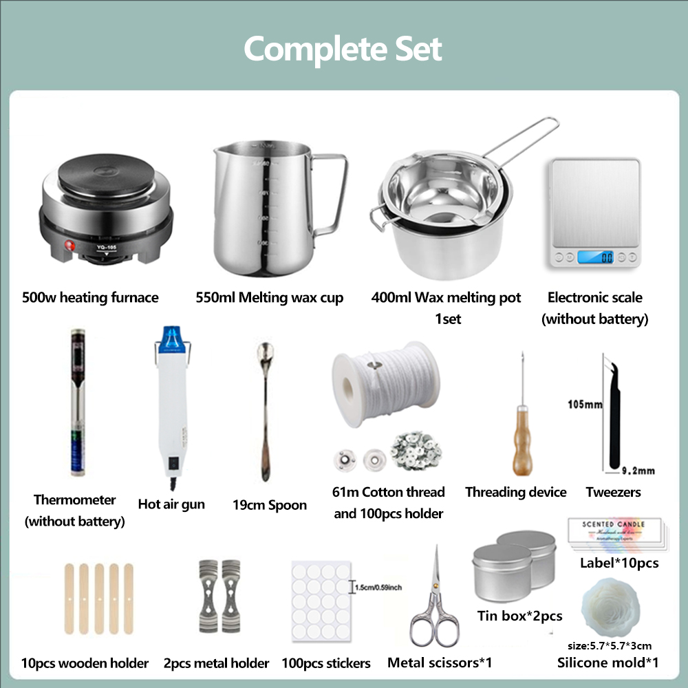 Juego de herramientas de mater - Candle Making Supplies Jars reseña y precio